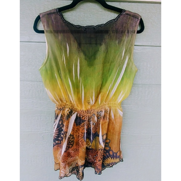 Peter Nygard Sheer Apocalypse Tunic - Picture 4 of 5